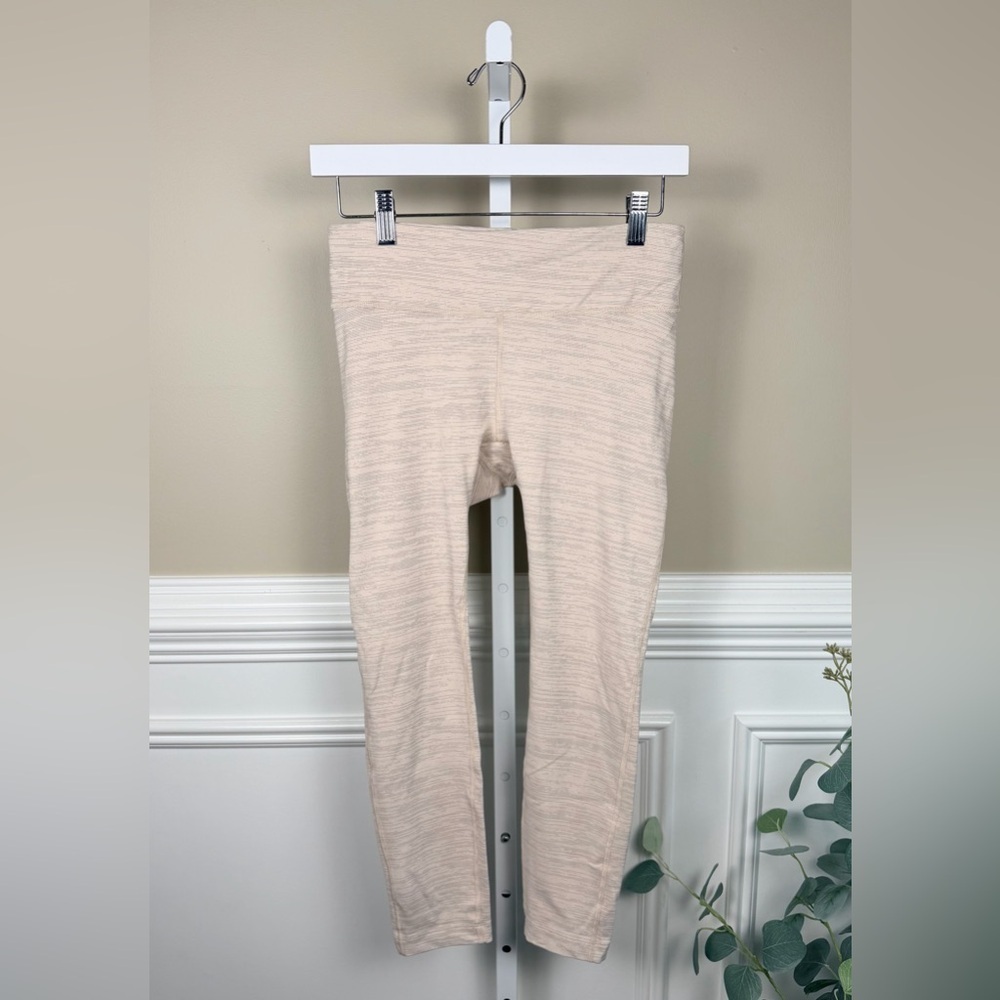 Outdoor Voices Crop Leggings Pink Gray Marled Activewear Workout Medium